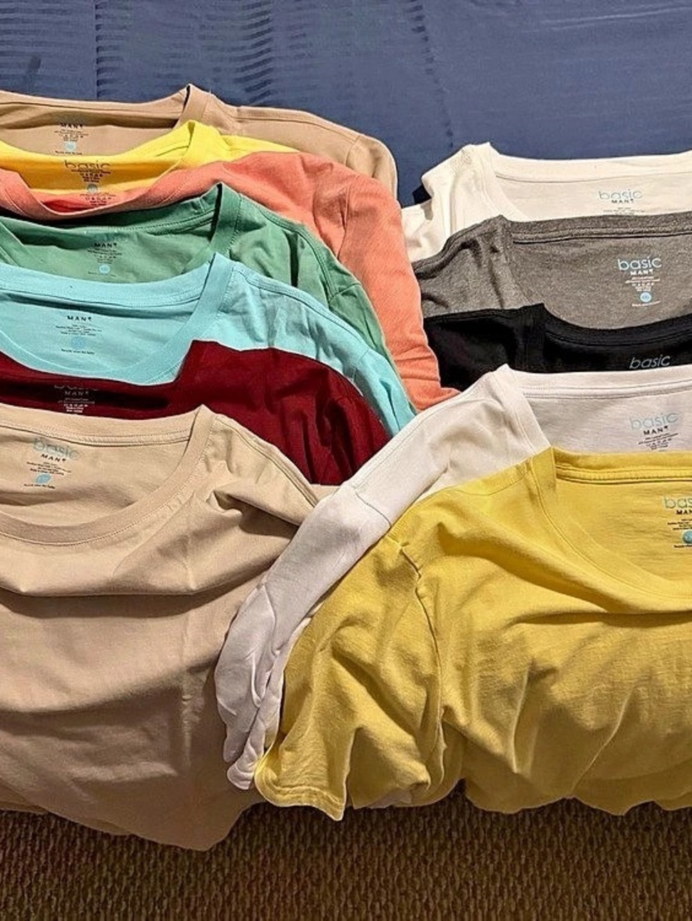 basic MAN Crew Neck T-Shirt Bundle Men's Tees XXL